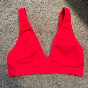 Bright red padded bralette